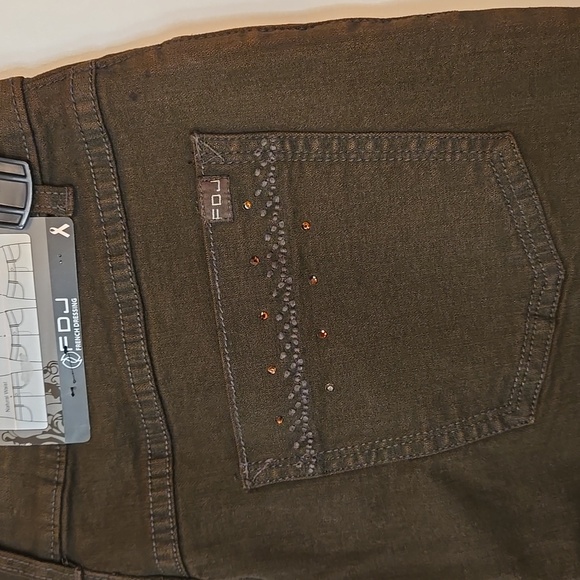 New FDJ Oliva Flare brown denim Jeans 8 Tall - Picture 4 of 12